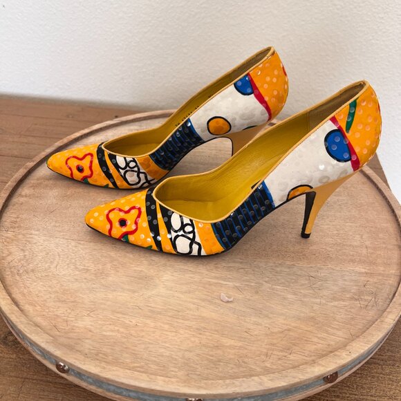 80's Stuart Weitzman Artsy Pumps - Heels - Size 8.5 - Picture 2 of 13